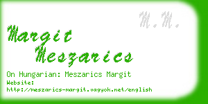 margit meszarics business card